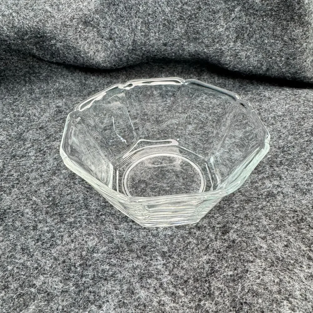Hoya Contemporary Collection Ocean Glassware Octagon Dessert Berry Bowls MCM VTG